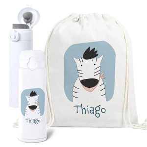 Set mochila guardería + botella personalizada
